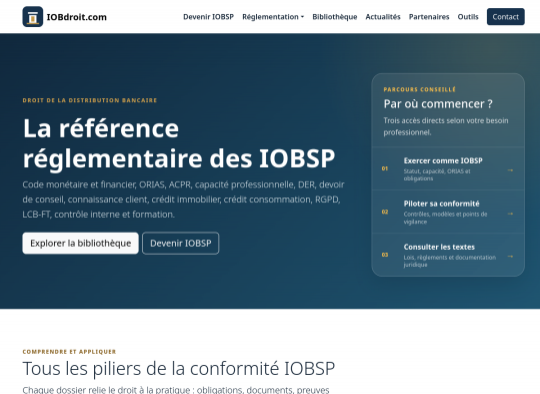 Aperçu du site iobdroit.com
