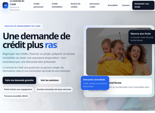 Aperçu du site lacentraleducredit.com