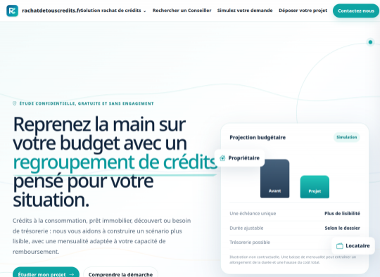 Aperçu du site rachatdetouscredits.fr